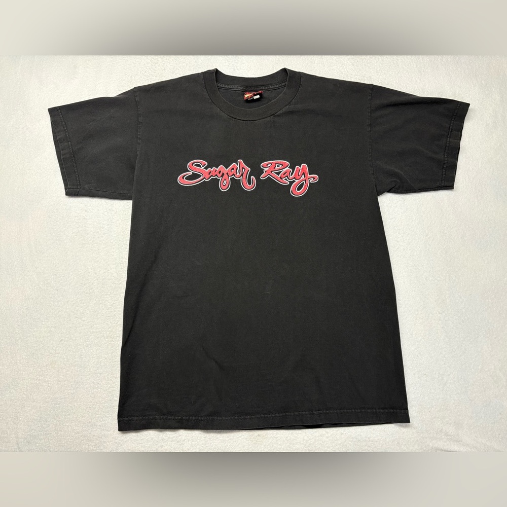 Vintage 1997 Sugar Ray Spell Out Black  Large T-Shirt Ultra Rare